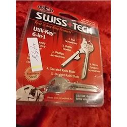 NEW SWISS + TECH UTILITY KEY 6 IN 1 KNIFE