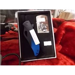 NEW FOLDING KNIFE WITH ZIPPO LIKE LIGHTER