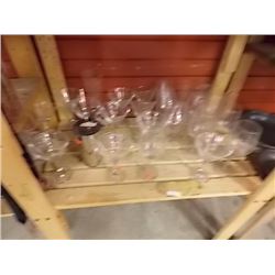 SHELF LOT MARTINI GLASSES & MORE