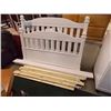 Image 1 : WHITE DOUBLE BED FRAME - HEDBRD, FTBRD & RAILS