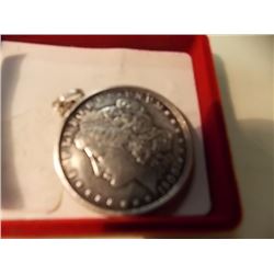 COIN - USA 1900 MORGAN SILVER DOLLAR HAS BALE FOR PUTTING ON NECKLACE