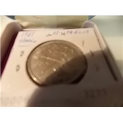 COIN - 1951 SILVER AUSTRALIAN FLORIN 1 DOLLAR COIN