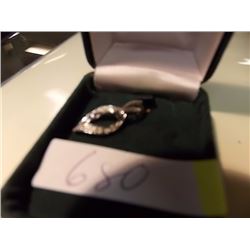 PENDANT - STERLING SILVER DIAMOND PENDANT - INSURANCE VALUE $699