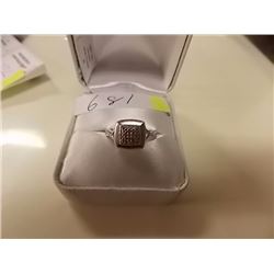 RING - STERLING SILVER DIAMOND RING (.2CT) - INSURANCE VALUE $997