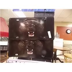 PACKAGE OF NOVELTY LICENSE PLATES -2 PER LOT - BEAR