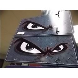 PACKAGE OF NOVELTY LICENSE PLATES -2 PER LOT - EYES
