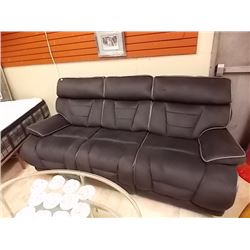 LIKE NEW BLACK RECLINING SOFA as-is