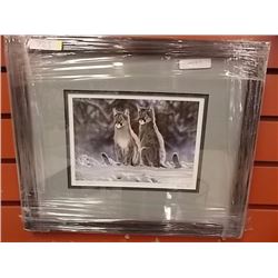 FRAMED PRINT - THE DEER WATCHERS - RANDY FEHR - GALLERY ESTIMATE $175