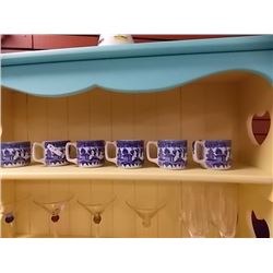 SHELF - ORIENTAL MUGS - DELF BLUE - (1 CIP)AS-IS