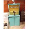 Image 1 : BEDROOM CHILD'S SHELF UNIT - PAINTED BLUE - DOORS NEED REATTACHING