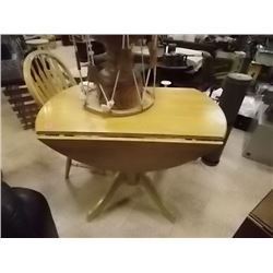ROUND DROP LEAF MAPLE DINING TABLE