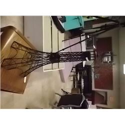 WROUGHT IRON YARD ORNAMENT - EIFFEL TOWEL OVER 3'TALL