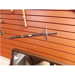 DECORATIVE METAL SWORD - 34" BLADE - CROSS HANDLE