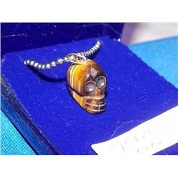 NECKLACE - NEW SKULL PENDANT - INCLUDES STAINLESS STEEL BALL CHAIN - IN GIFT BOX