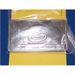 TITANIUM BAR - 1 TROY OUNCE .999 TITANIUM - AUSTRALIA MINT - BROWN SNAKE MOTIF - ONLY 400 MINTED