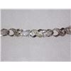 Image 2 : BRACELET - 6CT WHITE TOPAZ & DIAOND IN STERLING SILVER INFINITY LINK DESIGNED SETTING - BOX CLASP - 