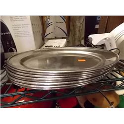 OVAL STAINLESS STEEL PLATES - 6 TTL