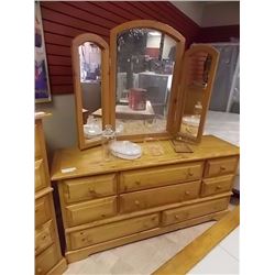 RUSTIC PINE DRESSER  - 8 DRAWER