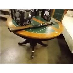 TILE TOP ROUND TABLE WITH LEAF - REAL WOOD - 42" DIAMETER