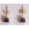 Image 2 : EARRINGS- AMETHYST IN 14K YELLOW GOLD SETTING - INSURANCE VALUE $573