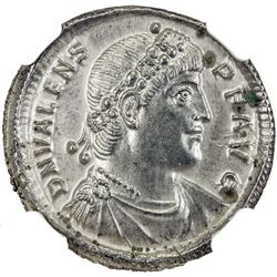 ROMAN EMPIRE: Valens, 314 AD, AR heavy siliqua (2.70g), Constantinople. NGC AU
