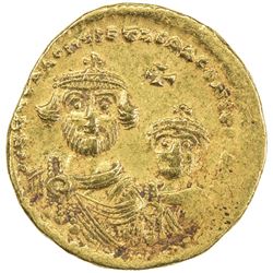 BYZANTINE EMPIRE: Heraclius, 610-641, AV solidus (4.46g), Constantinople. VF-EF