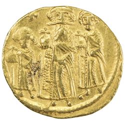 BYZANTINE EMPIRE: Heraclius, 610-641, AV solidus (4.39g), Constantinople. EF-AU