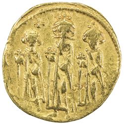 BYZANTINE EMPIRE: Heraclius, 610-641, AV solidus (4.22g), Constantinople. VF