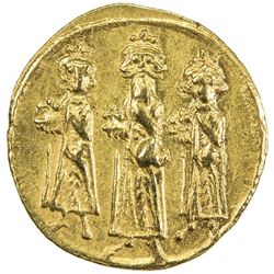 BYZANTINE EMPIRE: Heraclius, 610-641, AV solidus (4.46g), Constantinople. EF-AU