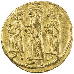 BYZANTINE EMPIRE: Heraclius, 610-641, AV solidus (4.39g), Constantinople. VF-EF