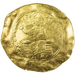 BYZANTINE EMPIRE: Alexis I Comnenus, 1081-1118, AV hyperpyron (4.22g), Thessalonica. VF