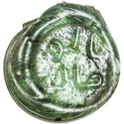 UMAYYAD OR ABBASID: Anonymous, ca. 700-800, glass ring weight, ND. EF