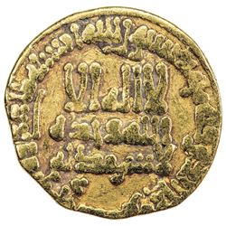 ABBASID: al-Amin, 809-813, AV dinar (3.83g), NM, AH198, slightly clipped, VF
