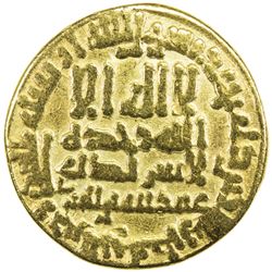 ABBASID: al-Ma'mun, 810-833, AV dinar (3.58g), NM (Misr), AH206. F