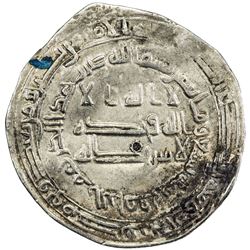 ABBASID: al-Ma'mun, 810-833, AR dirham (3.14g), al-Rafiqa, AH209. VF