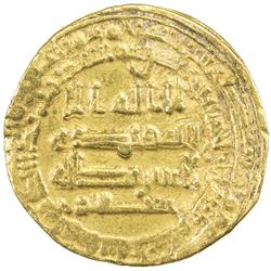 ABBASID: al-Mu'tamid, 870-892, AV dinar (4.15g), Madinat al-Salam, AH258. F