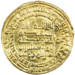 ABBASID: al-Muqtadir, 908-932, AV dinar (4.21g), Misr, AH301. EF