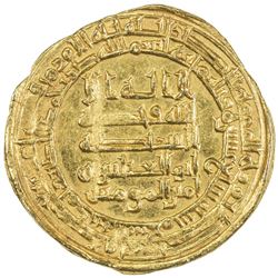 ABBASID: al-Muqtadir, 908-932, AV dinar (4.15g), Madinat al-Salam, AH317. AU