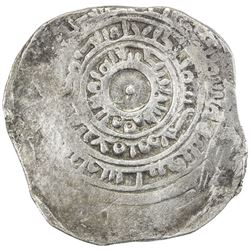 FATIMID: al-Mu'izz, 953-975, AR broad dirham (4.79g) (Tabariya), AH366. VF