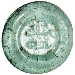FATIMID: al-Hakim, 996-1021, glass jeton (1.48g), ND. VF