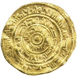 FATIMID: al-Mustansir, 1036-1094, AV dinar (4.48g), Sur, AH444. VF