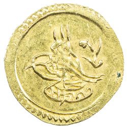 TURKEY: Mustafa IV, 1807-1808, AV 1/4 findik (0.78g), Islambul, AH1222 year 2. UNC