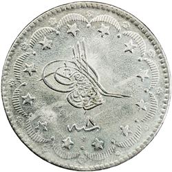 TURKEY: Abdul Aziz, 1861-1876, AR 20 kurush, Kostantiniye, AH1277 year 8. AU