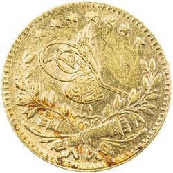 TURKEY: Mehmet VI, 1918-1924, AV 25 kurush (1.86g), Kostantiniye, AH1336 year 1. UNC