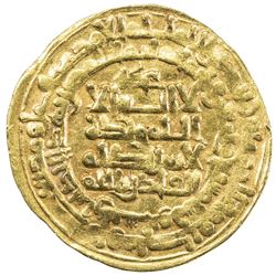 GHAZNAVID: Mahmud, 999-1030, AV dinar (4.00g), Nishapur, AH397. VF
