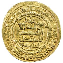 GHAZNAVID: Mahmud, 999-1030, AV dinar (4.73g), Nishapur, AH423 (sic). EF