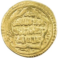 ILKHAN: Abu Sa'id, 1316-1335, AV dinar (8.77g), Shiraz, AH722. VF