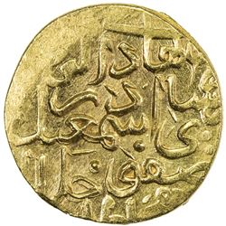 SAFAVID: Isma'il I, 1501-1524, AV ashrafi (3.50g), NM, ND. EF-AU