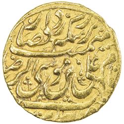 QAJAR: Muhammad Hasan Khan, 1750-1759, AV 1/4 mohur (2.72g), Tabriz, AH(11)70. EF