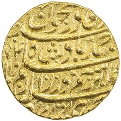 DURRANI: Ahmad Shah, 1747-1772, AV mohur (10.90g), Shahjahanabad (Delhi), AH1174 year 14. EF-AU